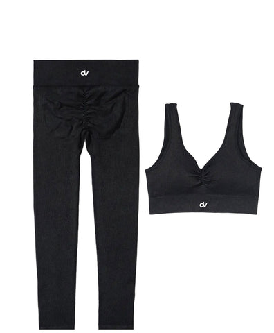 Black Quick Dry High Support Seamless Set